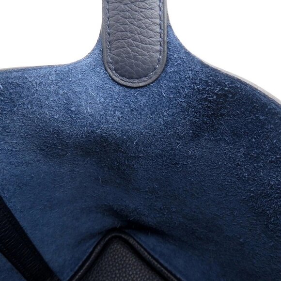 HERMES Picotin Lock Size PM Taurillon Clemence Blue Nuit - Picture 6 of 8
